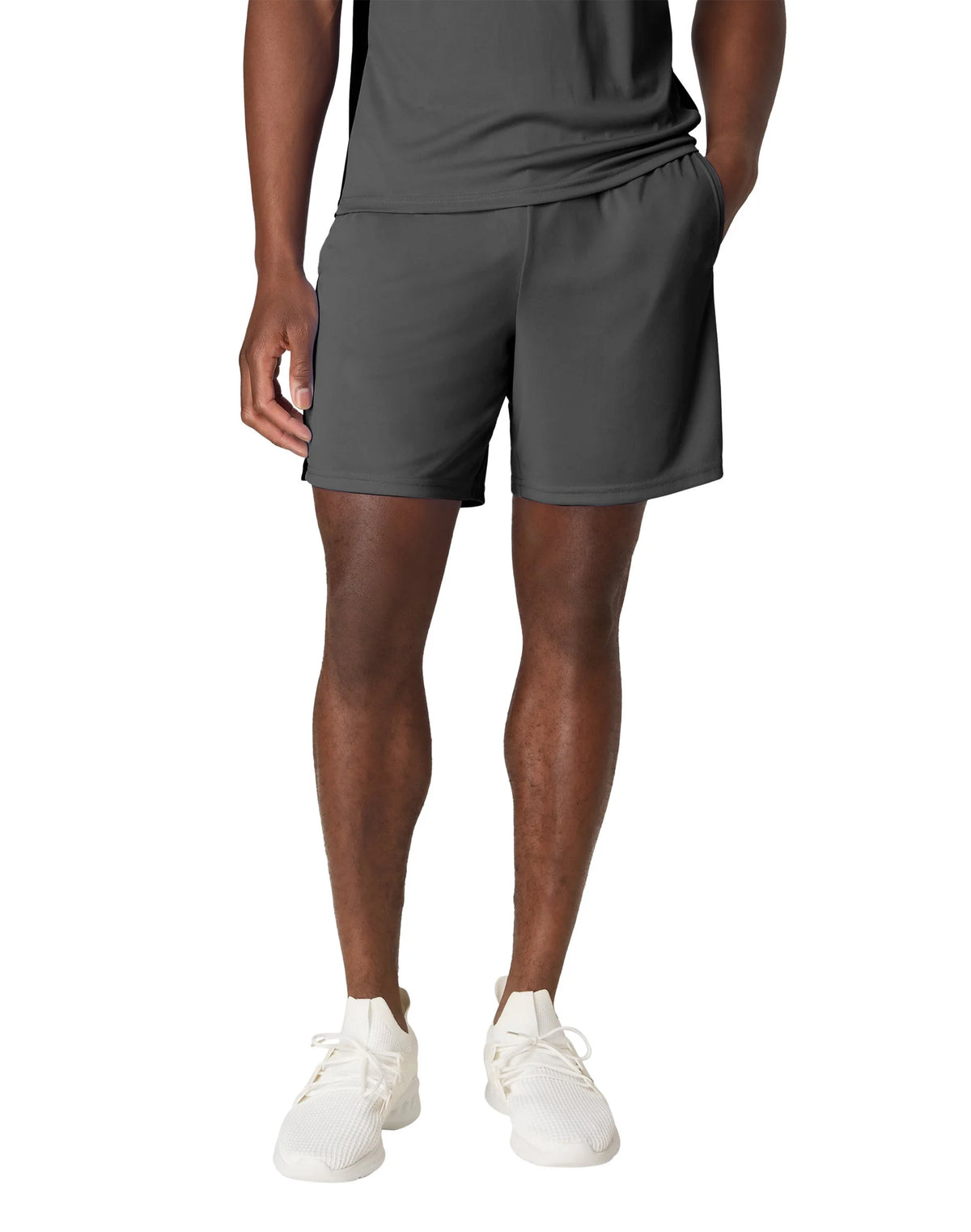 Hanes Men's Shorts, Cool DRI® 7" Color Blocked Short, Moisture Wicking + UPF 40, 5-Pack