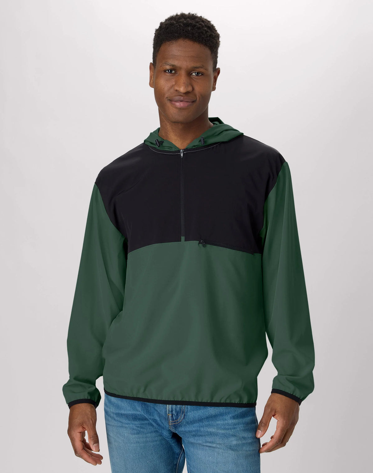 Hanes Moves Men's Packable Rain Jacket, Water Resistant Coat