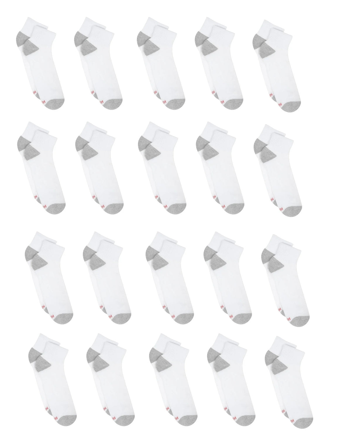 Hanes Men’s Cushioned Ankle Socks Pack, 20 Pairs, Moisture Wicking