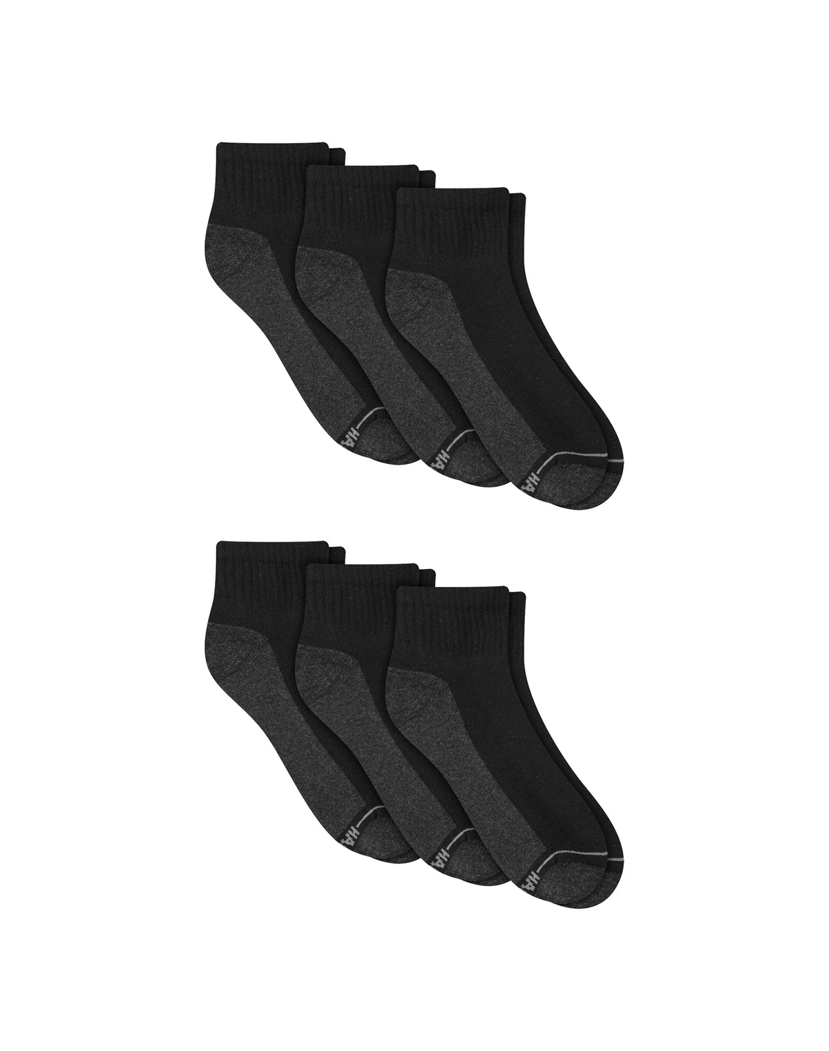 Hanes Double Tough Men's Ankle Socks, Max Cushion, 6-Pairs