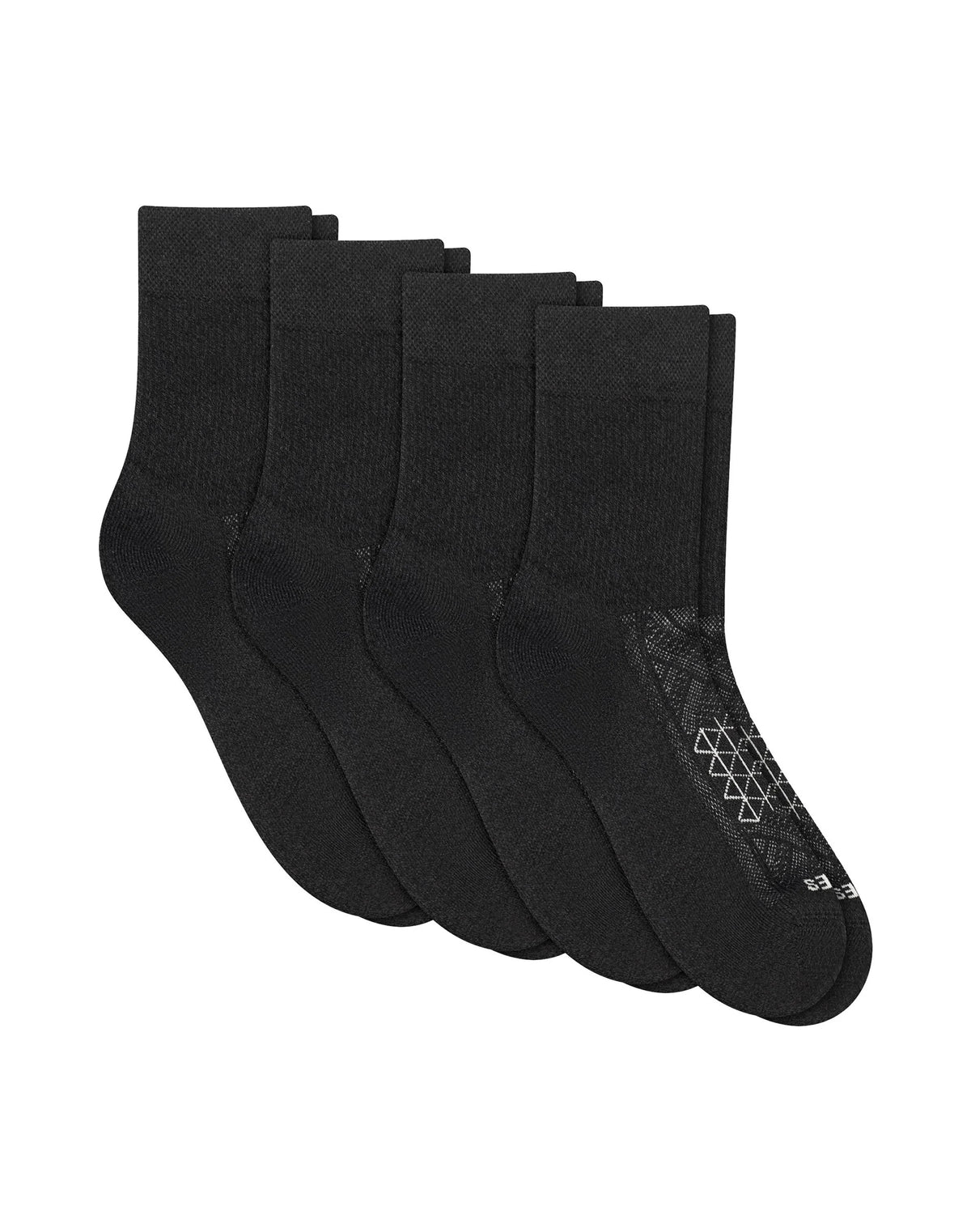 Hanes Absolute Run Men's Socks Pack, 4-Pair Pack, Heel-Shield Tab, Moisture Wicking