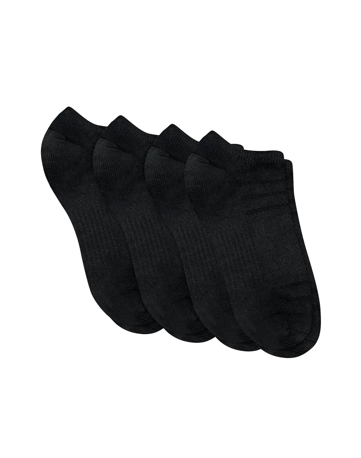 Hanes Moves Men's No-Show Socks Pack, 4-Pair Pack, 360 Stretch X-Temp, Lightweight, Moisture Wicking