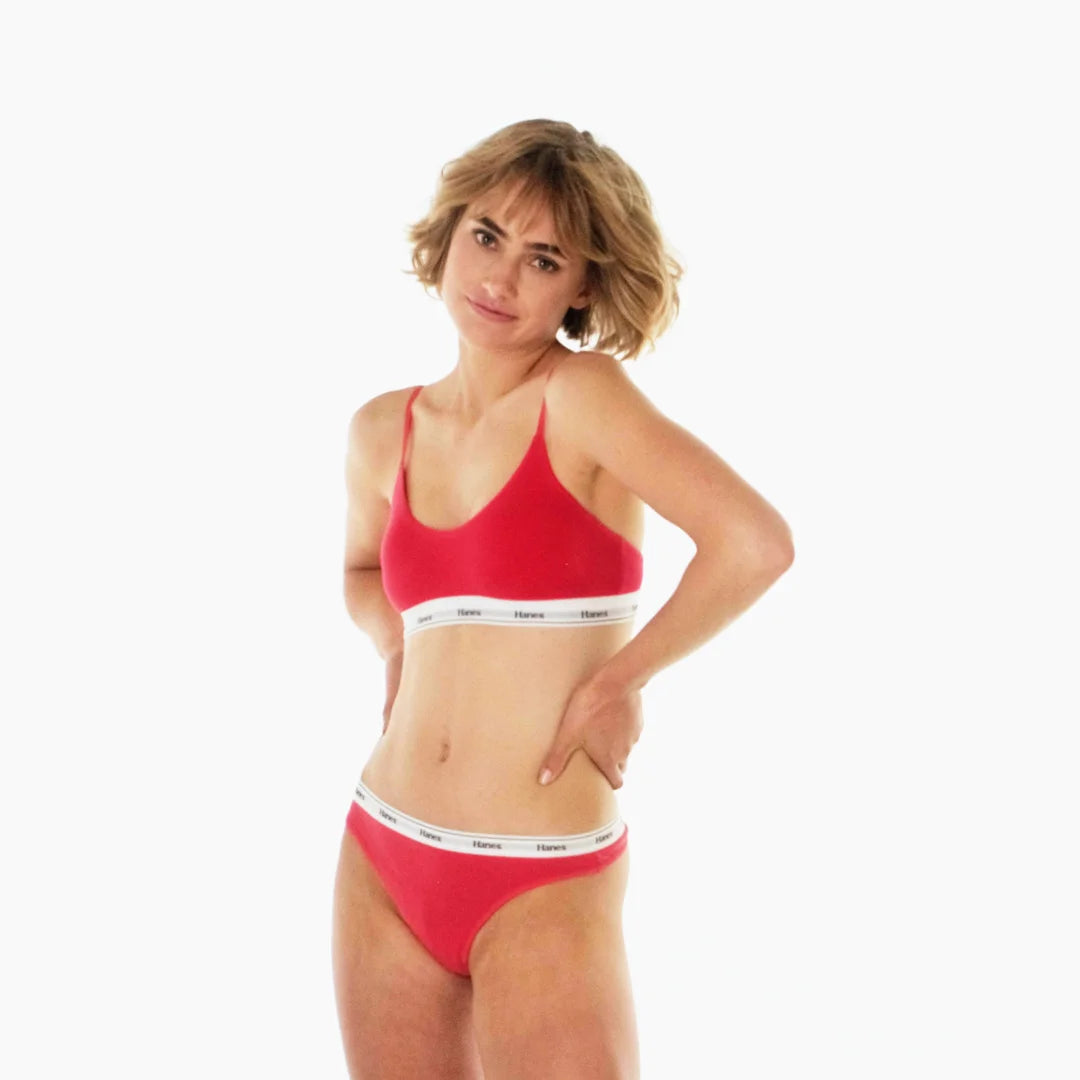 Hanes Originals Women's Thong Underwear, Breathable Stretch Cotton, 6-Pack