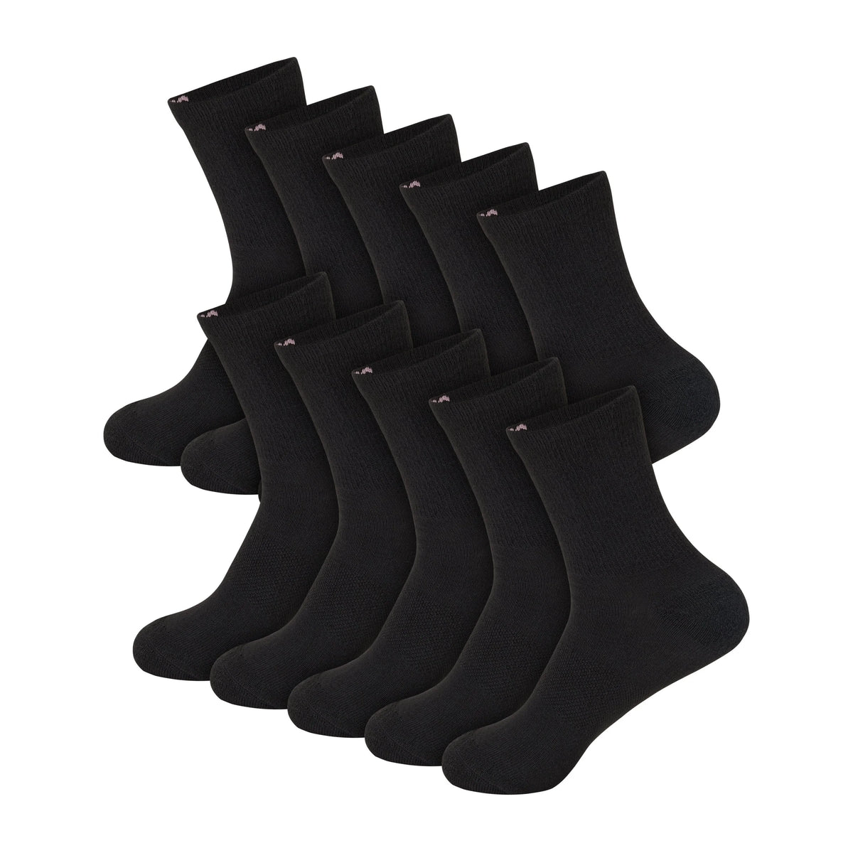 Hanes Moves X-Temp Women's Crew Socks, 10-Pairs, Shoe Sizes 8-12