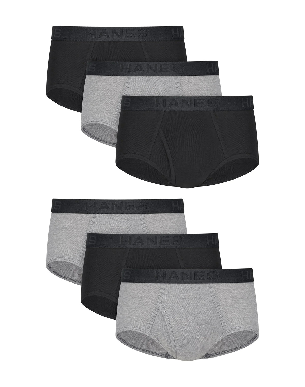 Hanes Ultimate Men's Underwear Briefs Pack - 6-Pack - ComfortSoft Cotton - Moisture-Wicking