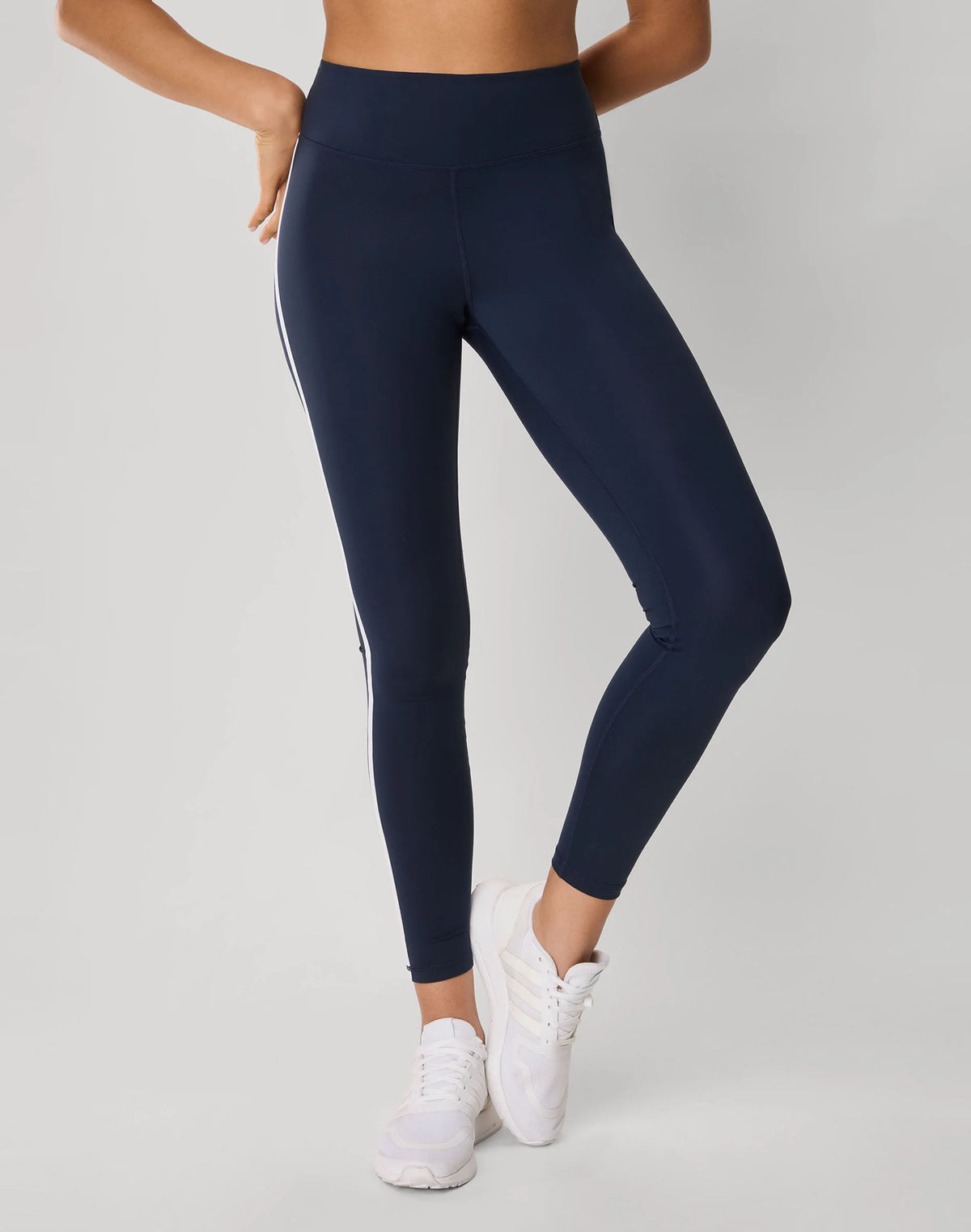Hanes Moves Women’s Leggings with Stripes, Full Length, 28”