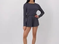 Hanes Originals Women’s SuperSoft Comfywear Rib Sleep Shorts