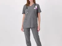 Hanes Comfort Fit Scrubs Women's Rib Back Scrub Top
