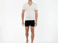 Hanes Perfect Flex Men's Tee, White V-Neck Undershirt, 1-Pack