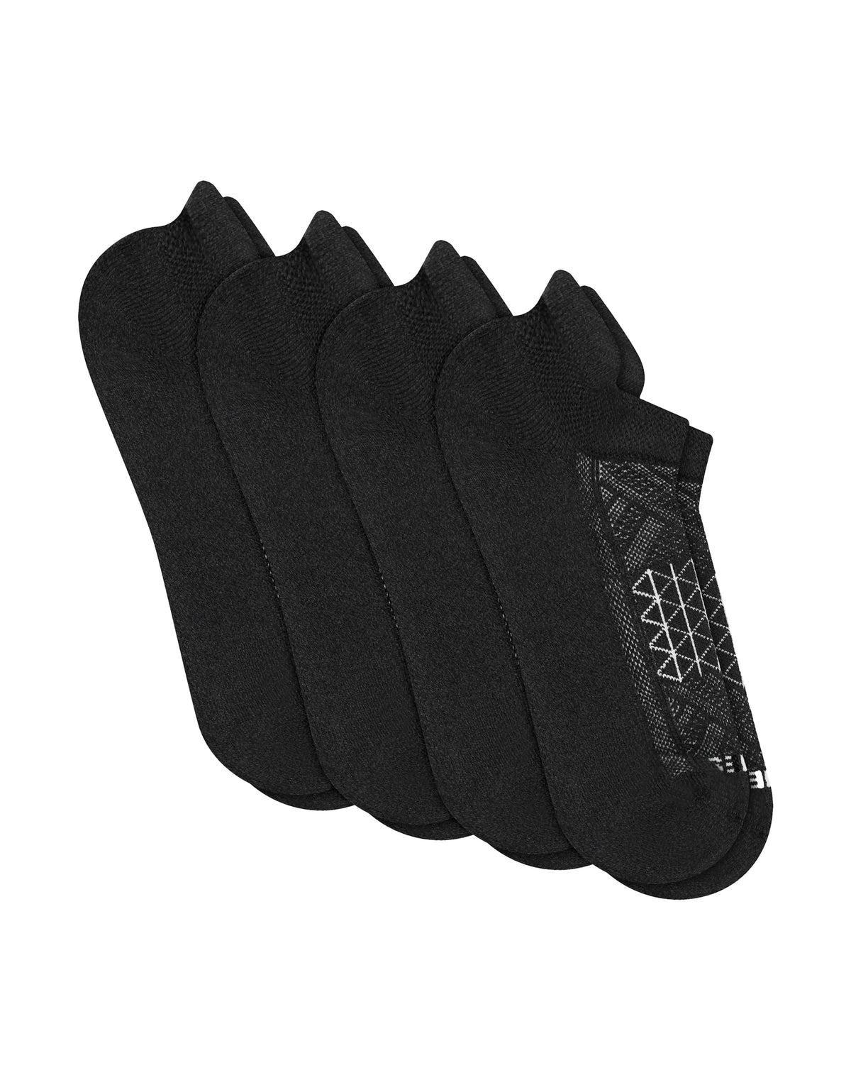Hanes Absolute Run Men'sSocks Pack, 4-Pair Pack, Heel-Shield Tab, Moisture Wicking