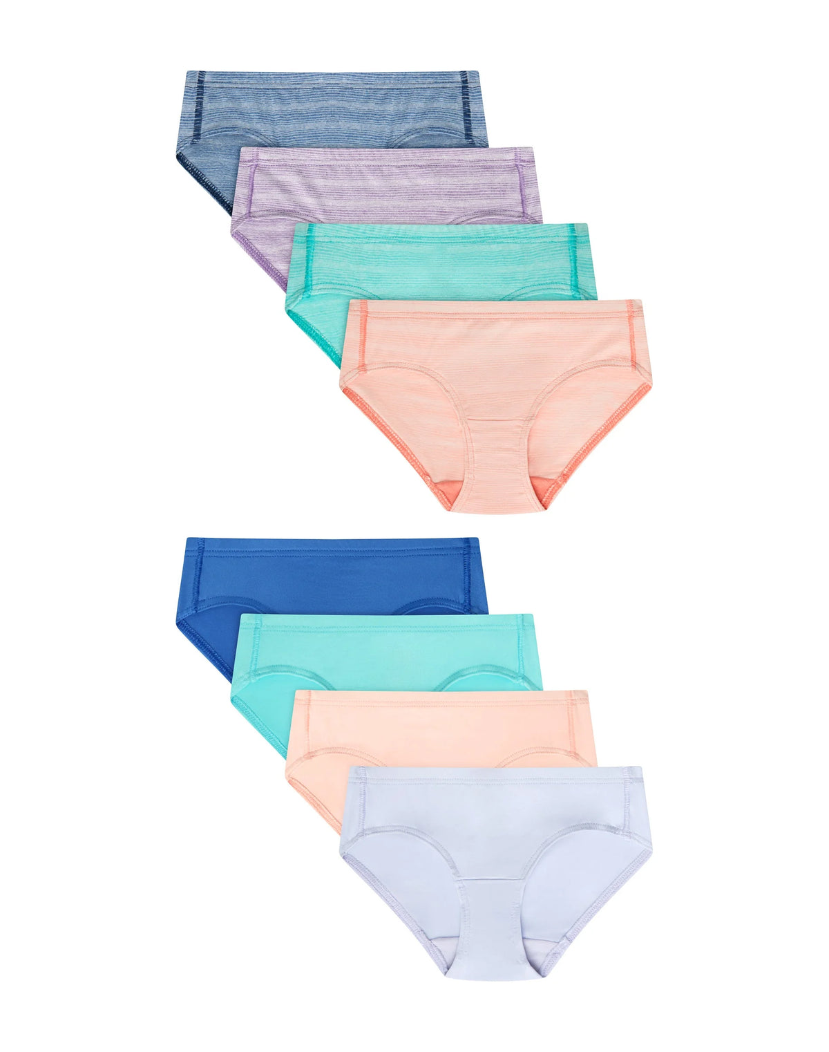 Hanes Pure Comfort Toddler Girls' Underwear Hipsters Pack, 8-Pack, Microfiber Stretch