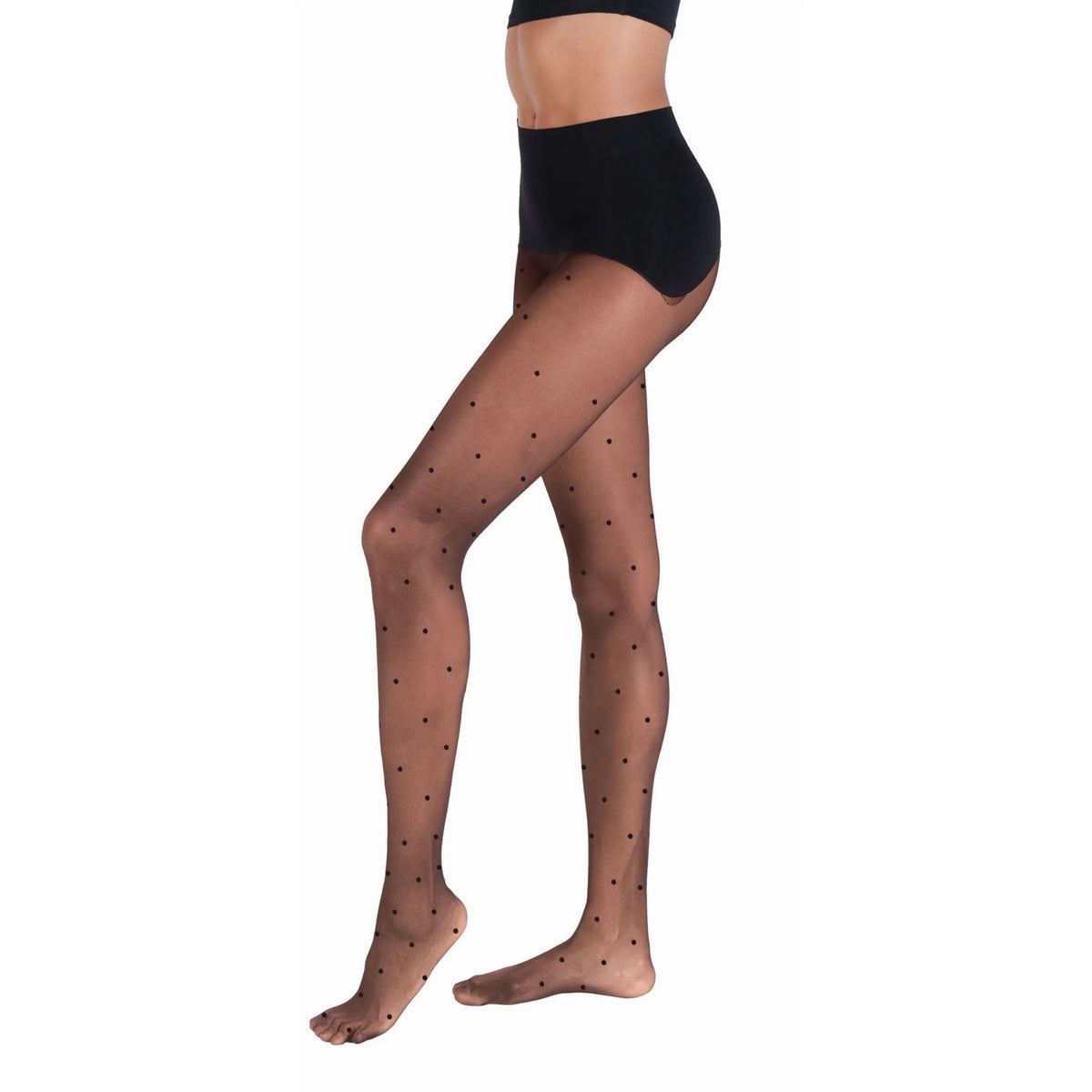 Hanes Glide Women's Seamless Dot Tights – Sheer Hosiery – No-Dig Waistband