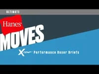 Hanes Moves Ultimate Men’s Anti-Chafe Long Leg Boxer Brief Underwear, Total Support Pouch, X-Temp, Black/Grey/Blue, 4-Pack, 8”