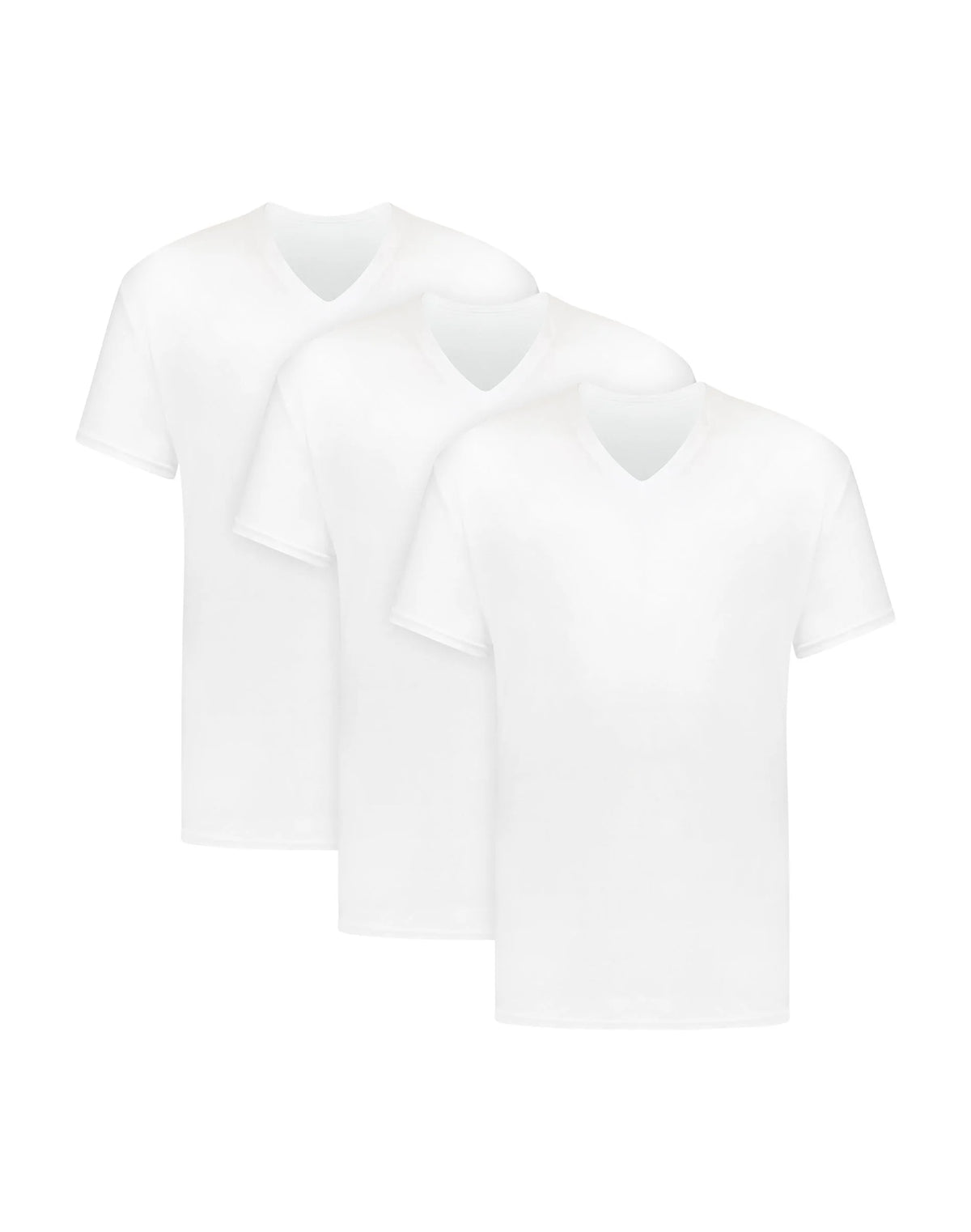 Hanes Big Man Ultimate® ComfortSoft® Men's V-Neck Undershirts Pack – 3-Pack – Cool Comfort® Cotton (Big & Tall)
