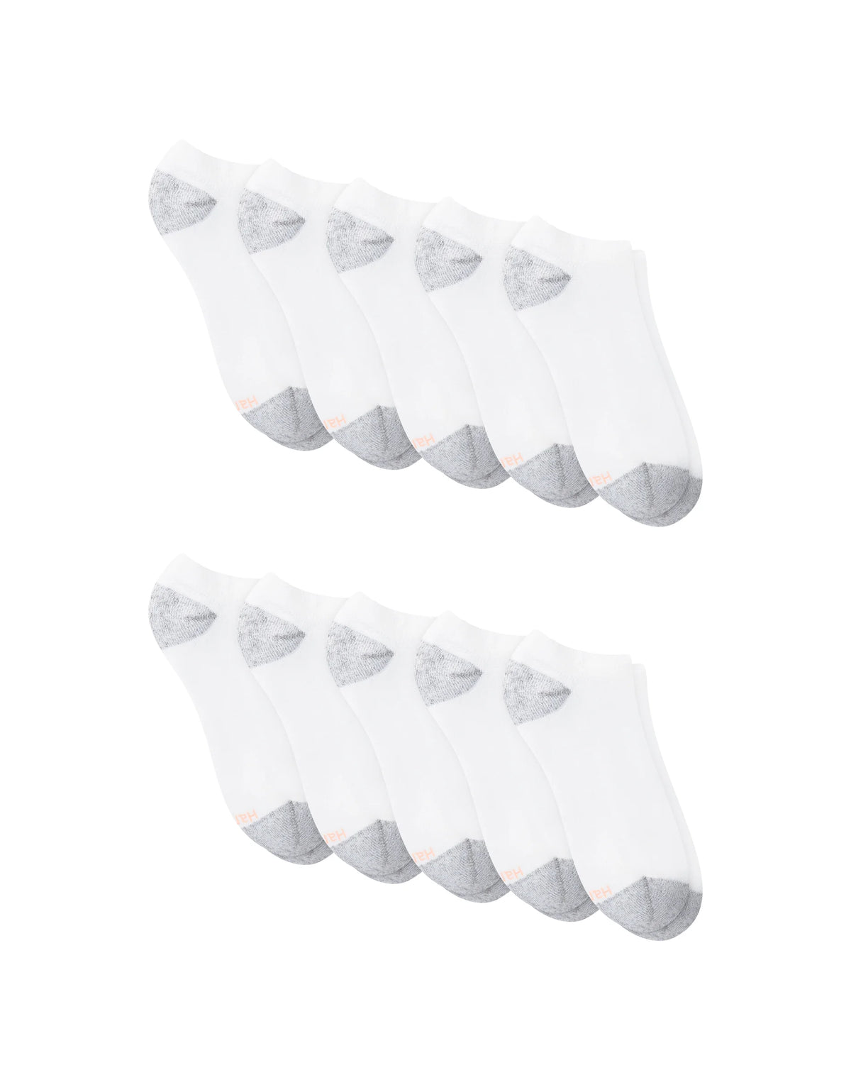 Hanes Women's No Show Socks, Cushioned, Extended Sizes, 10-Pairs