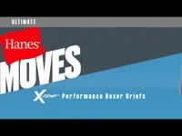 Hanes Moves Ultimate Men’s Anti-Chafe Boxer Brief Underwear, X-Temp, Black/Grey/Ocean Blue, 4-Pack, 6"